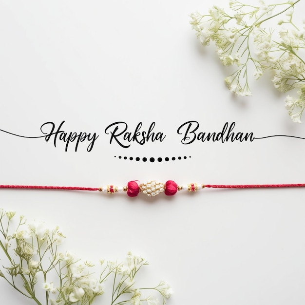 PSD happy raksha bandhan hindu festival greeting card design vector