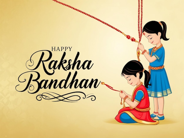 Happy Raksha Bandhan Indian Hindu Festival Greeting Background