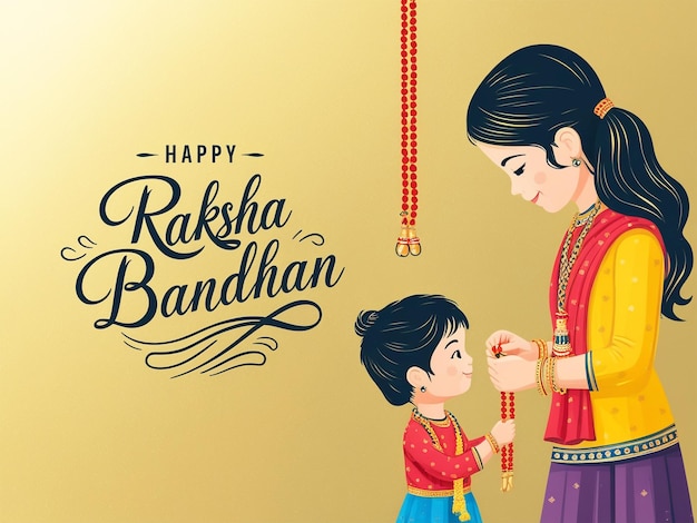 Happy Raksha Bandhan Indian Hindu Festival Greeting Background