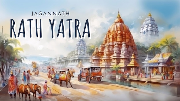 Happy Rath Yatra celebration for social media post design Indian Holiday