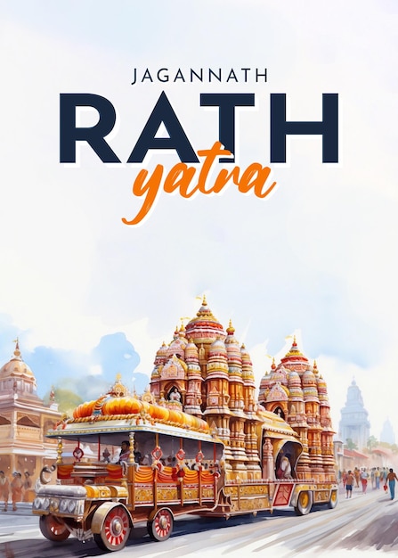 Happy Rath Yatra celebration for social media post design Indian Holiday