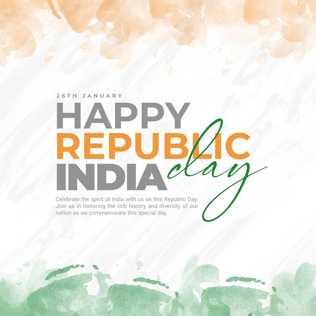 Happy Republic Day India Instagram social media post template