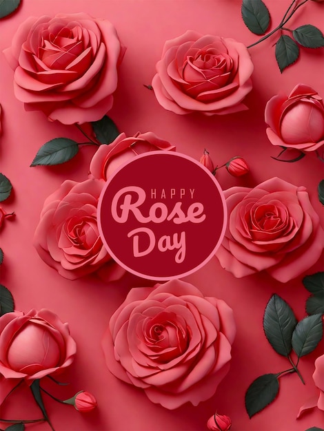 Happy rose day celebration background