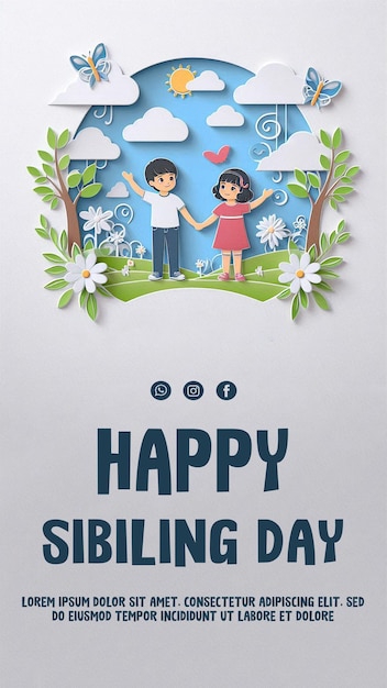 happy sibiling day template