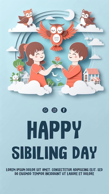 happy sibiling day template