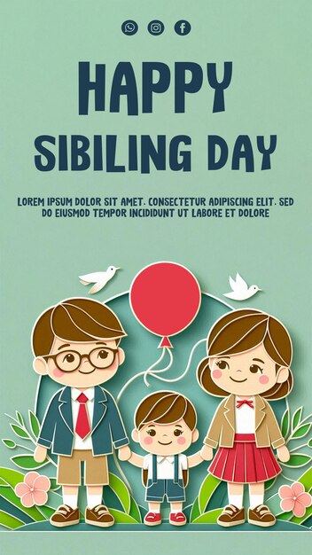 happy sibiling day template