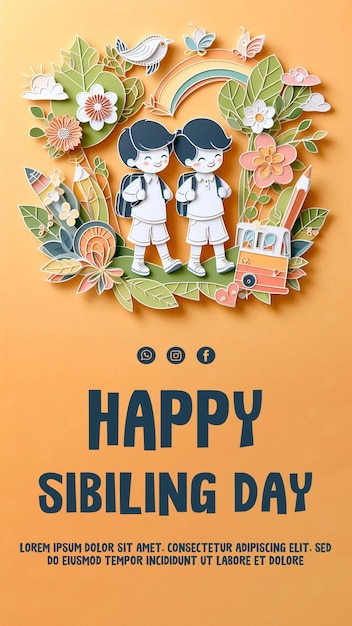 happy sibiling day template