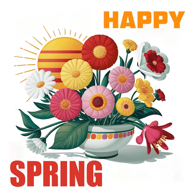 Happy spring fastival social media template