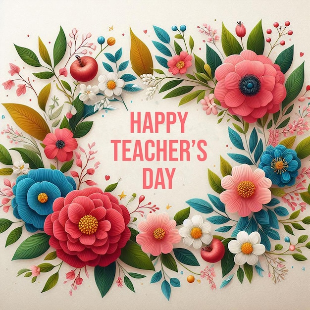 Happy teachers day background World teachers day design