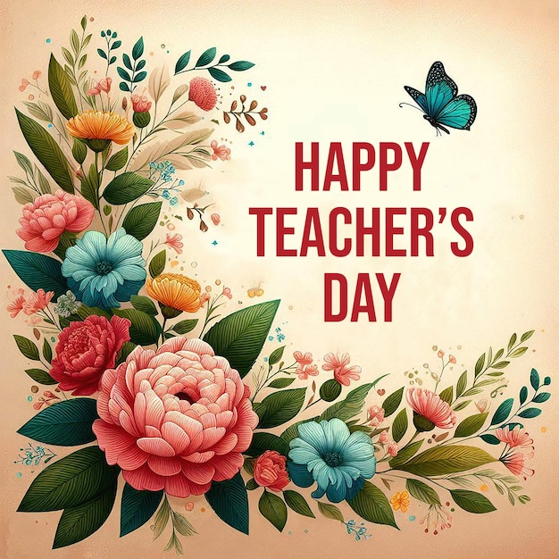 Happy teachers day background World teachers day design