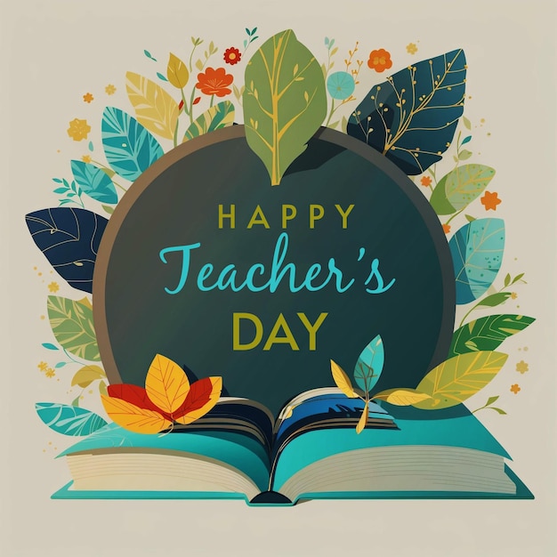 Happy Teachers Day Banner and Background