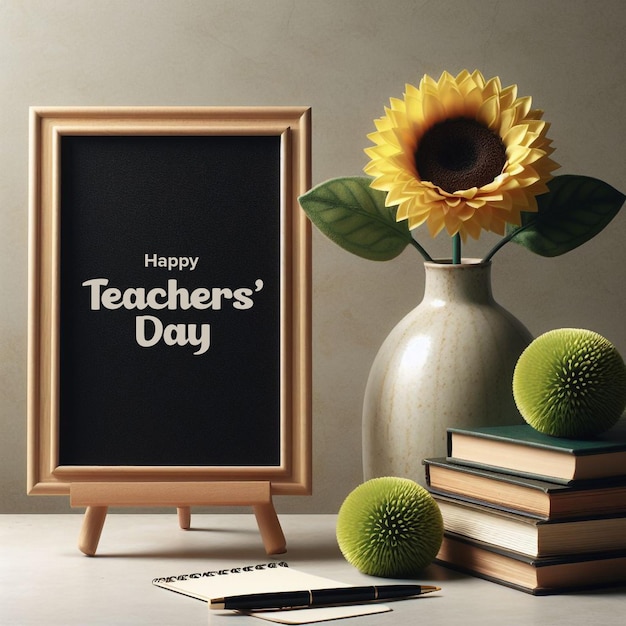 PSD happy teachers day creative banner design for social media