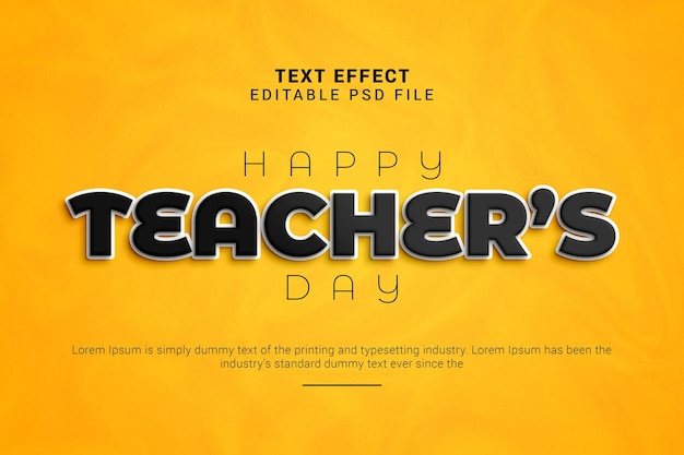 Happy teachers day editable text effect