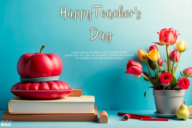 Happy teachers day social media banner template