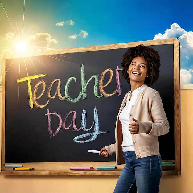 Happy teachers day social media template