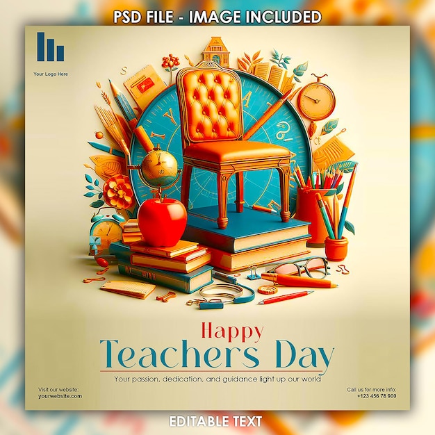 Happy Teachers Day Social Media Template