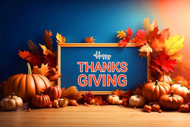 Happy Thank giving banner design template