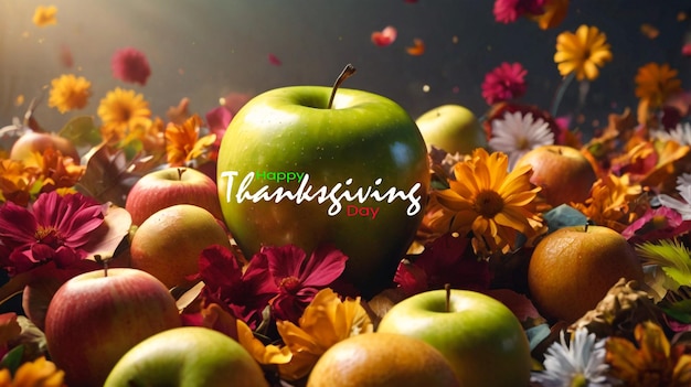 PSD happy thanks giving background poster