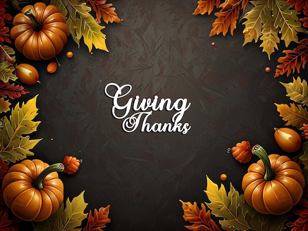 Happy thanks giving card or template background with editable file