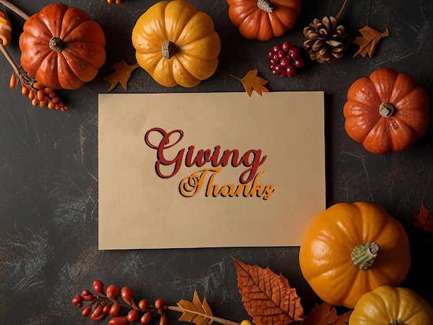 Happy thanks giving card or template background with editable file