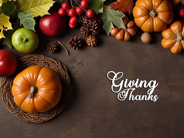 Happy thanks giving card or template background with editable file