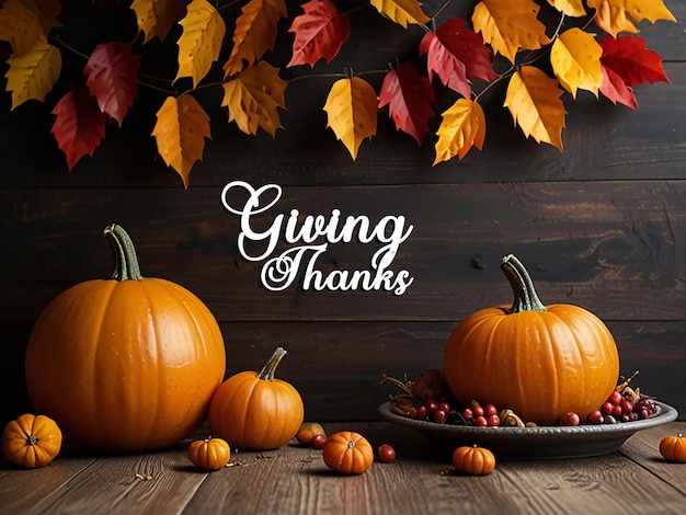 Happy thanks giving card or template background with editable file