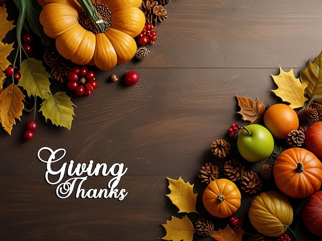 PSD happy thanks giving card or template background with editable file