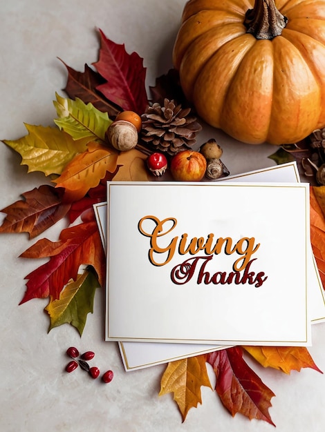 PSD happy thanks giving card or template background with editable file