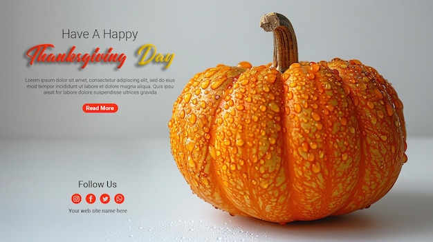 Happy thanksgiving day celebration banner template