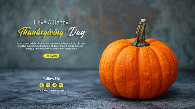 Happy thanksgiving day celebration banner template