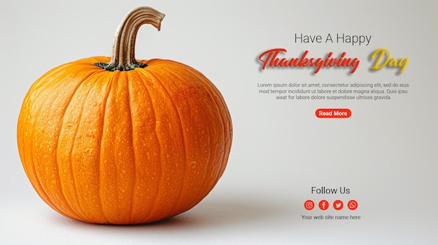 Happy thanksgiving day celebration banner template