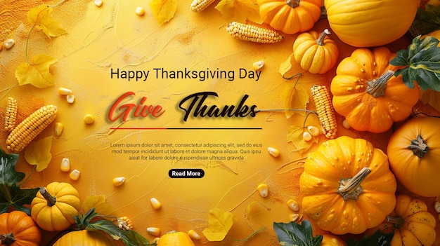 Happy thanksgiving day celebration banner template