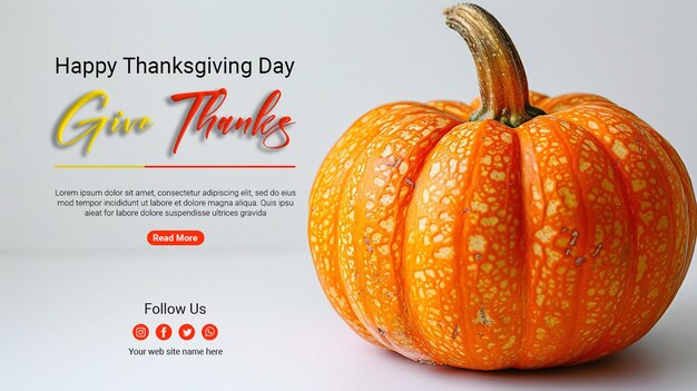 Happy thanksgiving day celebration banner template