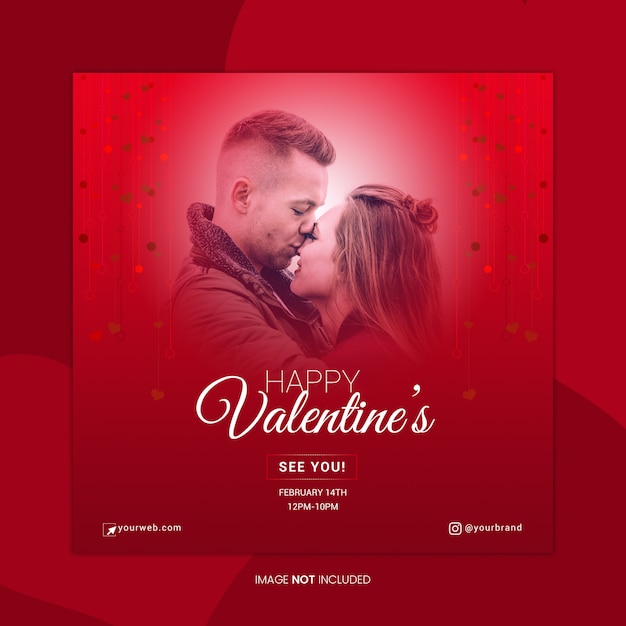 Happy Valentine's Social Media Banner Template