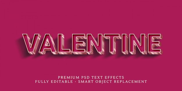 Happy Valentine text style effect