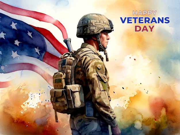 PSD happy veterans day background