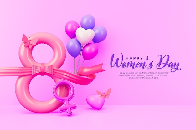 PSD happy women's day social media banner design template