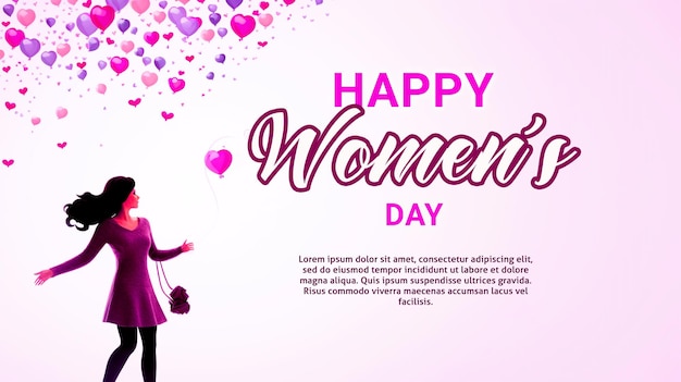 Happy Womens Day 8 march design template