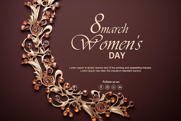 Happy womens day design womens day international banner