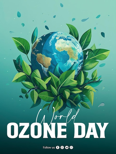 Happy world ozone day social media post design