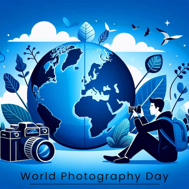 Happy World photography day celebration in earth