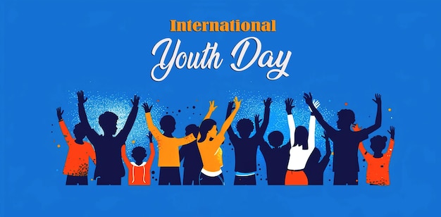 happy world youth day celebration banner design