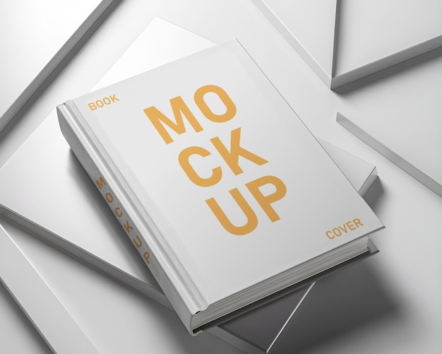 Hard Book Cover PSD Mockup