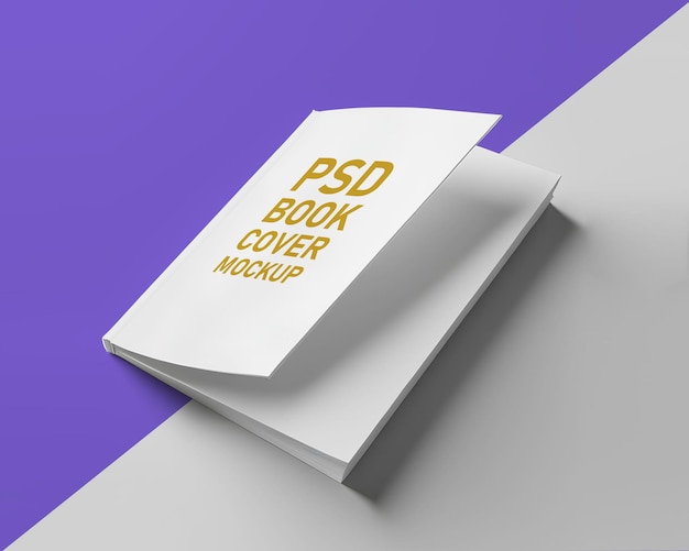 Hard Book Cover PSD Mockup