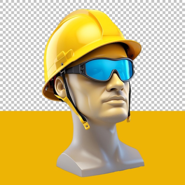 hard hat construction helmet isolated on transparent background