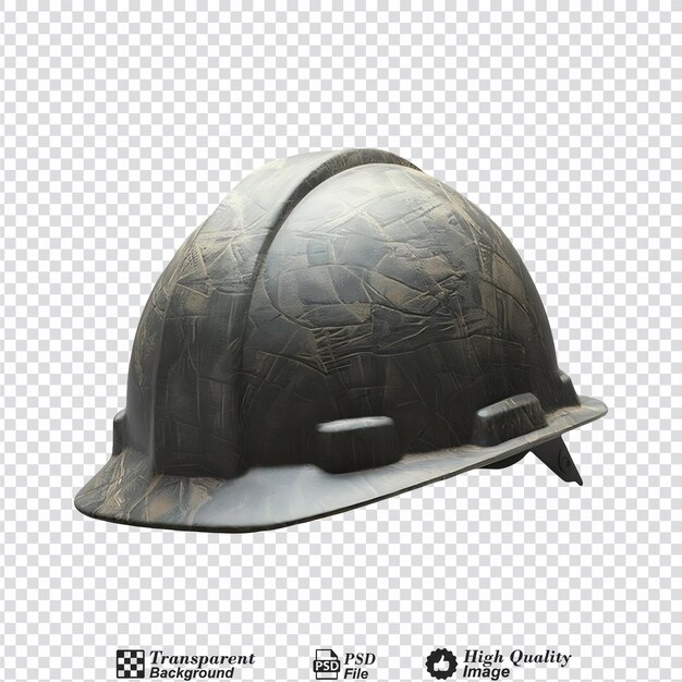 PSD hard hat helmet isolated on transparent background