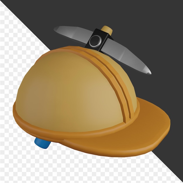 PSD a hard hat with a black band on it