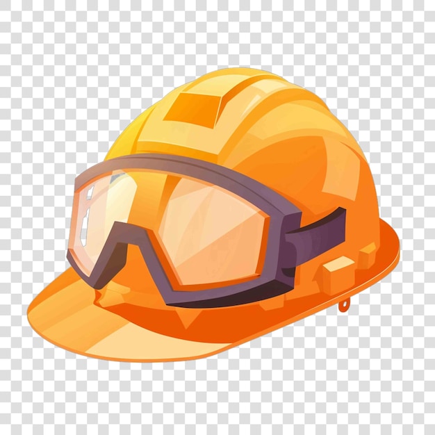 PSD hard hat with safety glasses illustration construction