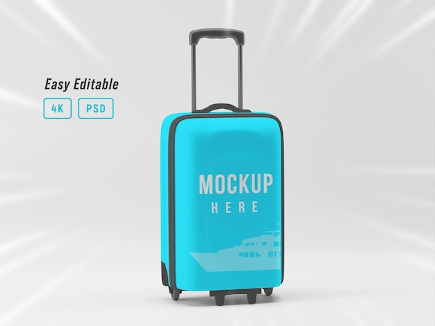 Hardside travel luggage mockup