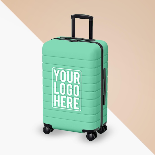 Hardside travel luggage suitcase mockup Luggage mockup design